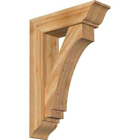 Imperial Traditional Rough Sawn Bracket W/ Offset Brace, Western Red Cedar, 8W X 28D X 40H